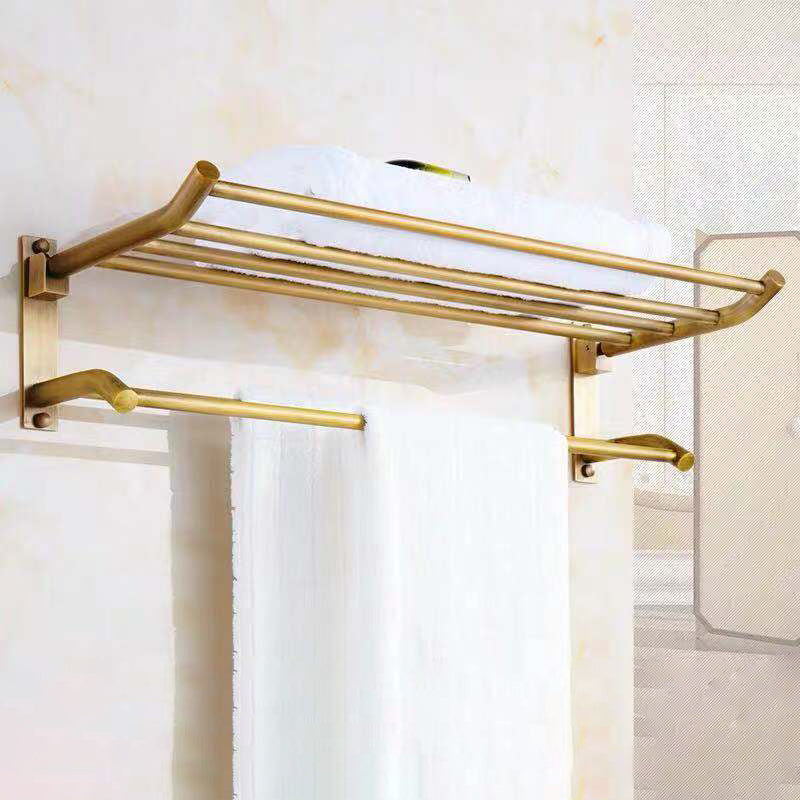 4-Piece Traditional Bathroom Accessory Set Gold Brass Bathroom Accessories Hardware Set