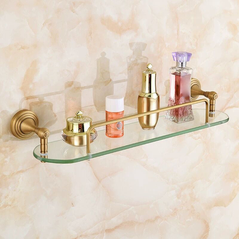 4-Piece Traditional Bathroom Accessory Set Gold Brass Bathroom Accessories Hardware Set