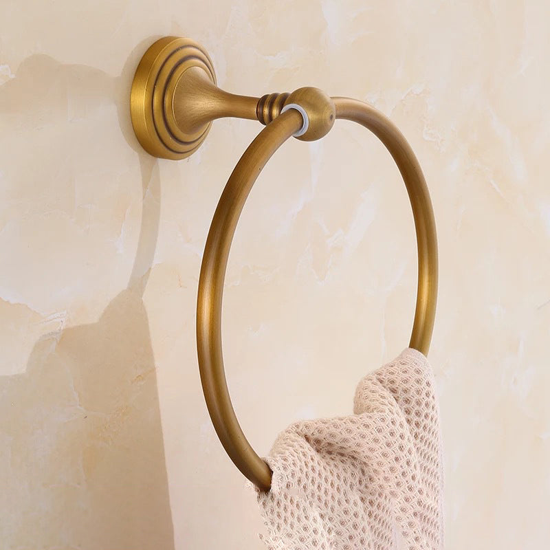 4-Piece Traditional Bathroom Accessory Set Gold Brass Bathroom Accessories Hardware Set