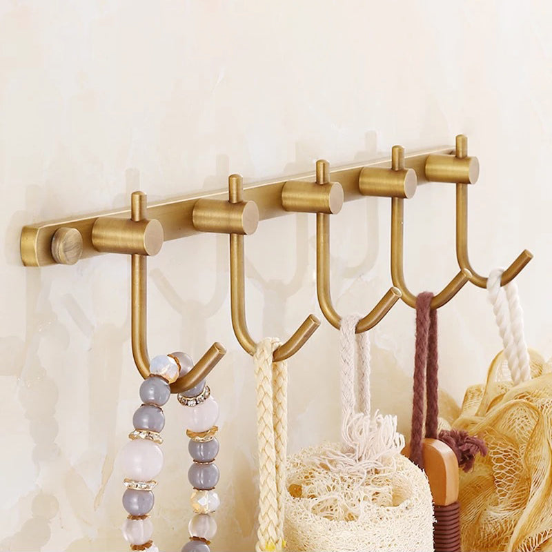 4-Piece Traditional Bathroom Accessory Set Gold Brass Bathroom Accessories Hardware Set