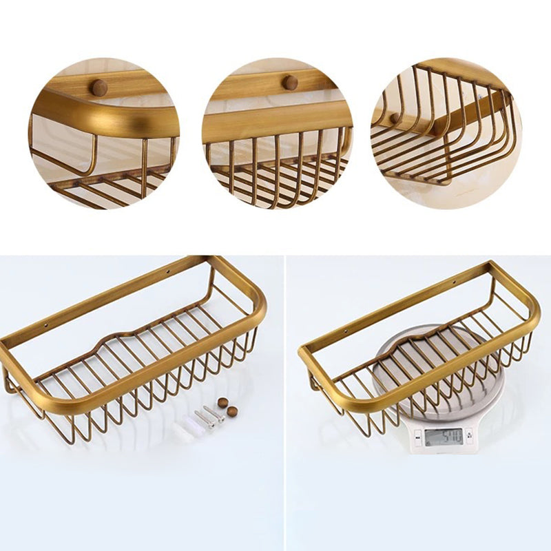 4-Piece Traditional Bathroom Accessory Set Gold Brass Bathroom Accessories Hardware Set