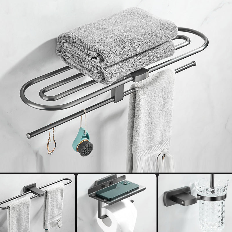 Modern Silver Bathroom Accessory As Individual Or As a Set with Towel Bar