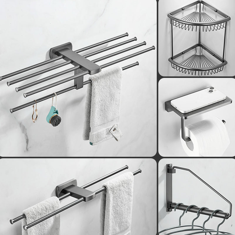 Modern Silver Bathroom Accessory As Individual Or As a Set with Towel Bar