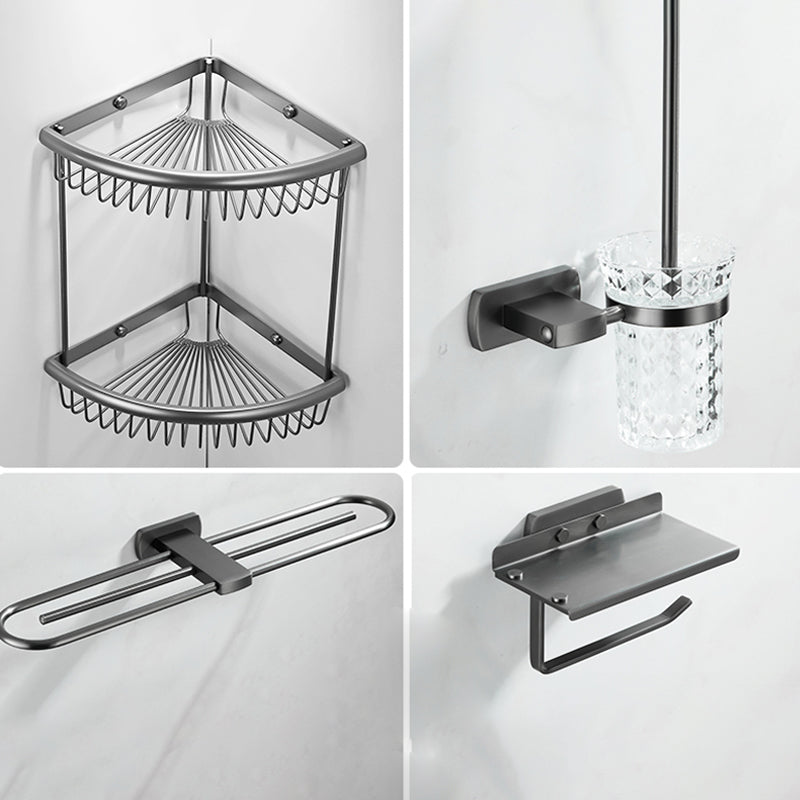 Modern Silver Bathroom Accessory As Individual Or As a Set with Towel Bar