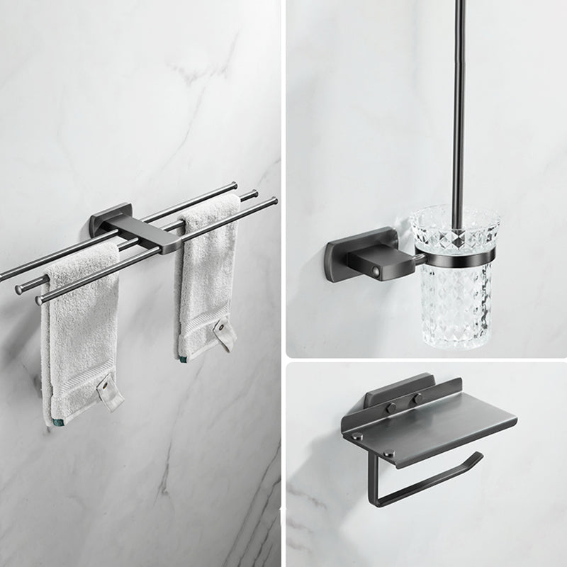 Modern Silver Bathroom Accessory As Individual Or As a Set with Towel Bar