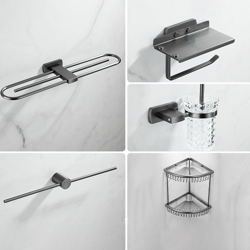 Modern Silver Bathroom Accessory As Individual Or As a Set with Towel Bar