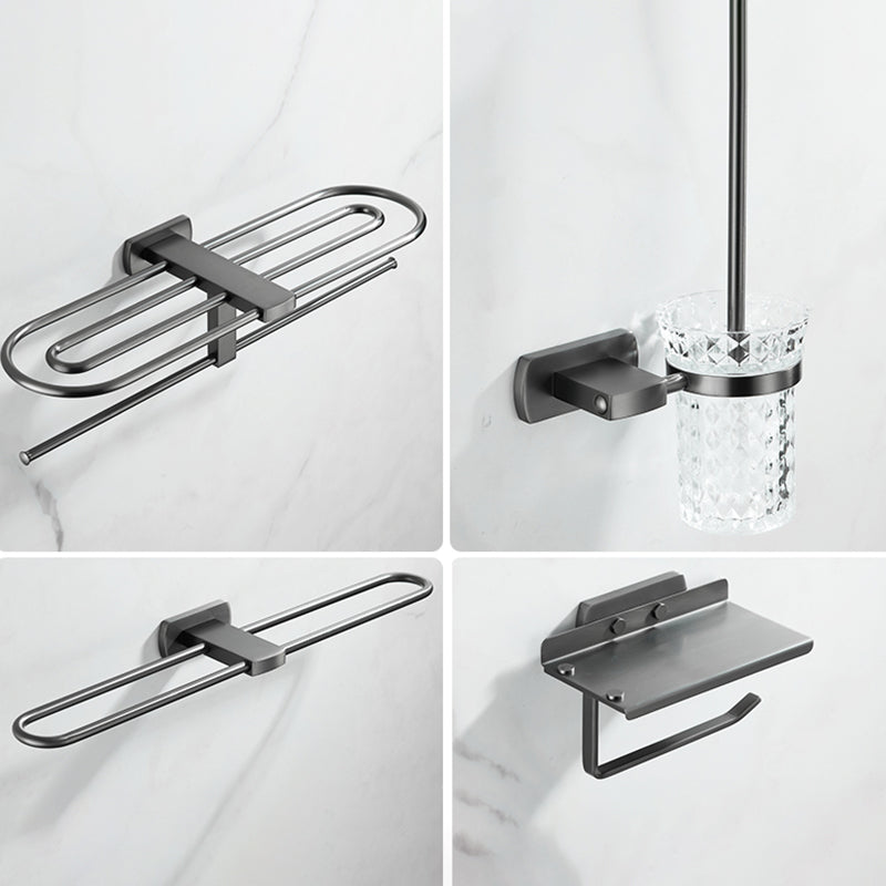 Modern Silver Bathroom Accessory As Individual Or As a Set with Towel Bar