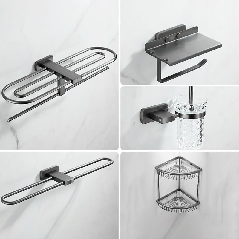 Modern Silver Bathroom Accessory As Individual Or As a Set with Towel Bar