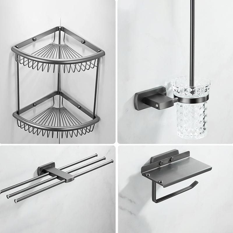 Modern Silver Bathroom Accessory As Individual Or As a Set with Towel Bar