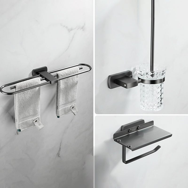 Modern Silver Bathroom Accessory As Individual Or As a Set with Towel Bar