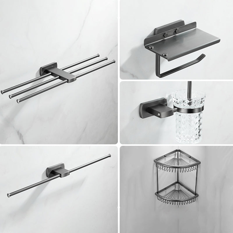 Modern Silver Bathroom Accessory As Individual Or As a Set with Towel Bar