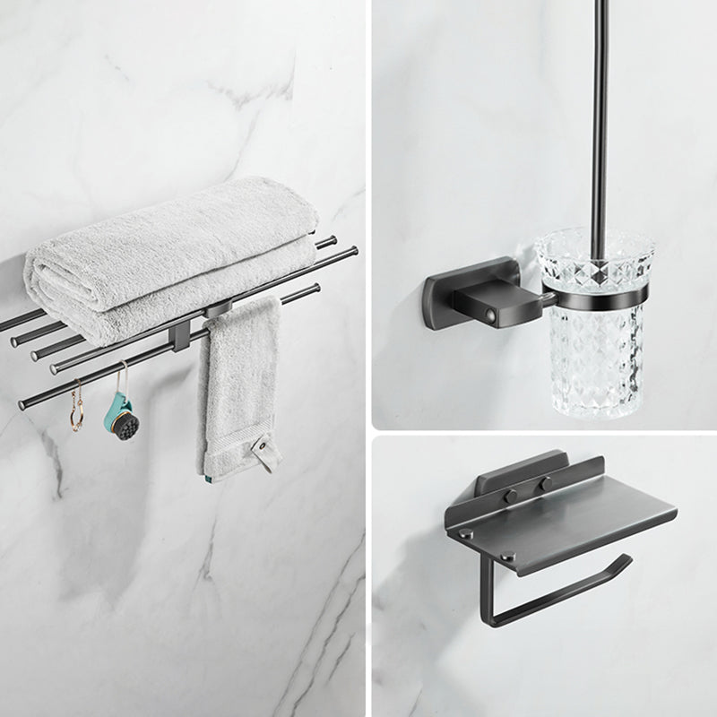 Modern Silver Bathroom Accessory As Individual Or As a Set with Towel Bar