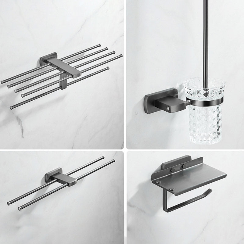 Modern Silver Bathroom Accessory As Individual Or As a Set with Towel Bar