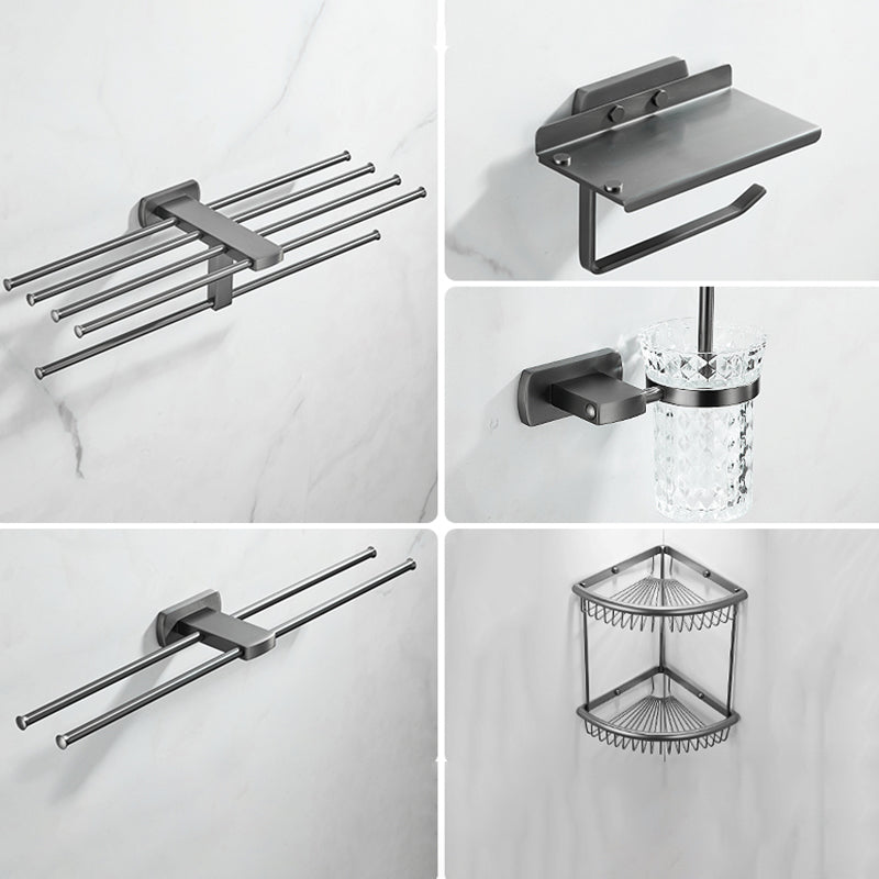 Modern Silver Bathroom Accessory As Individual Or As a Set with Towel Bar