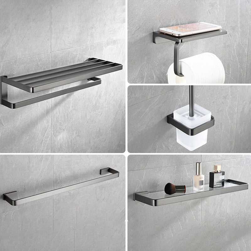 Grey Metal Modern Bathroom Accessory As Individual Or As a Set