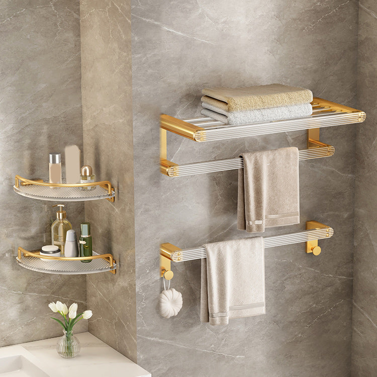 Plastic Modern Bathroom Accessories Hardware Set with Bath Shelf