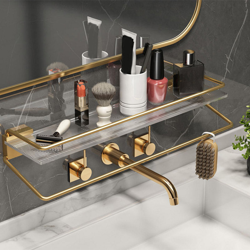 Modern Bathroom Accessory Set Bath Shelf Gold Towel Bar Bath Hardware Set