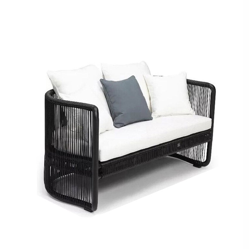 Contemporary Water Resistant Patio Sofa Symmetrical Outdoor Patio Sofa