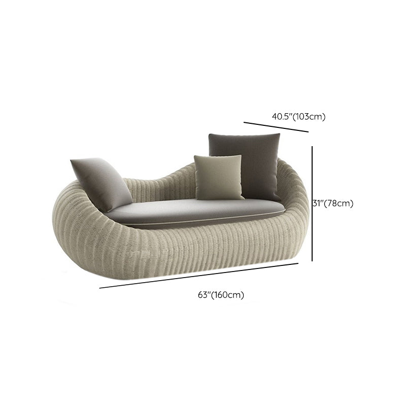 Contemporary Sunbrella Fabric Included Outdoor Patio Sofa/Patio Daybed