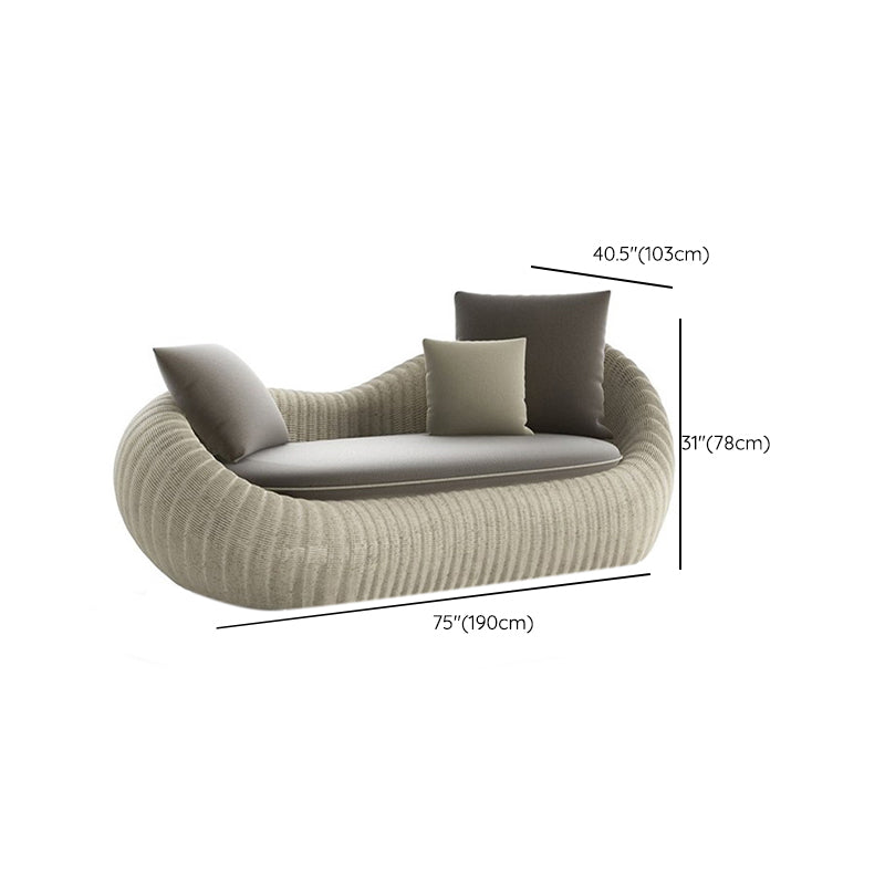 Contemporary Sunbrella Fabric Included Outdoor Patio Sofa/Patio Daybed