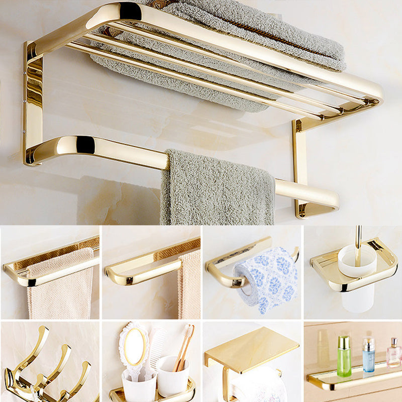 Chrome/Gold Bathroom Accessory Set Modern Metal Bathroom Hardware Set