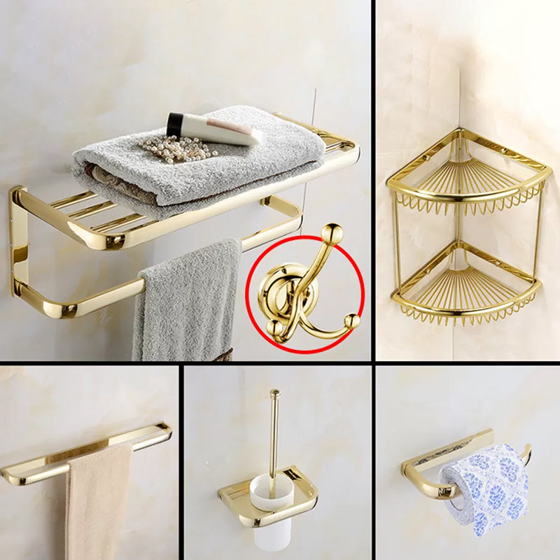 Chrome/Gold Bathroom Accessory Set Modern Metal Bathroom Hardware Set