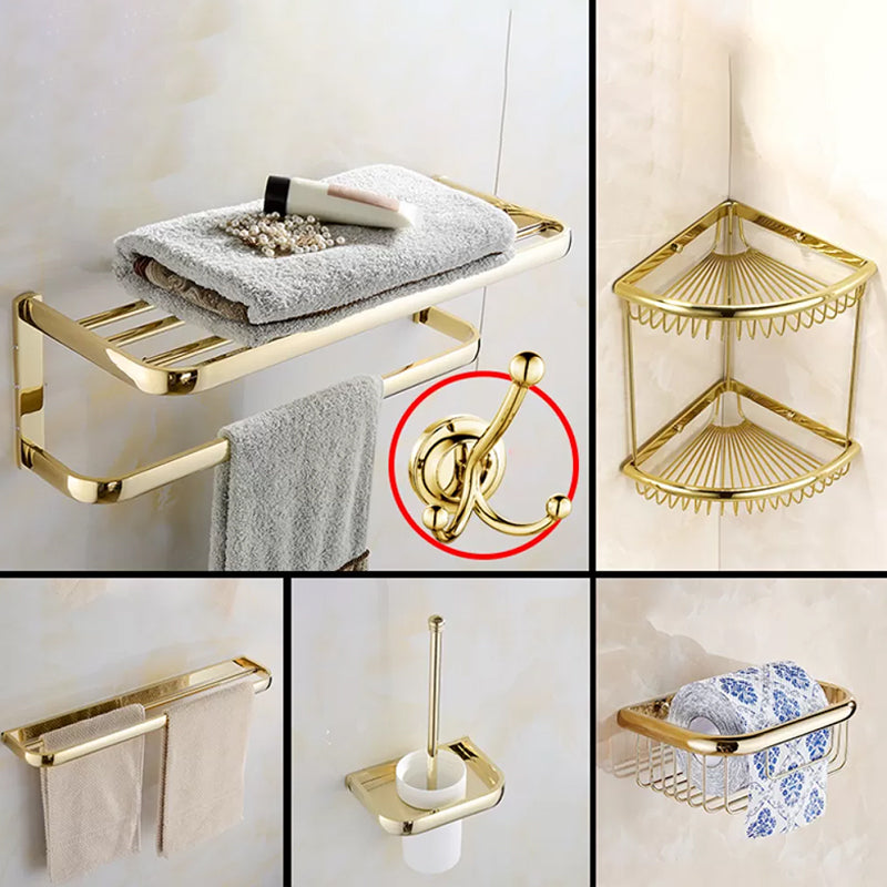 Chrome/Gold Bathroom Accessory Set Modern Metal Bathroom Hardware Set