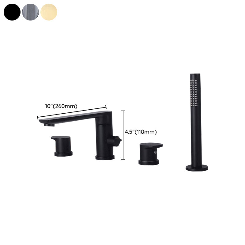 Modern Bathtub Faucet Solid Color Deck Mount Roman Tub Faucets