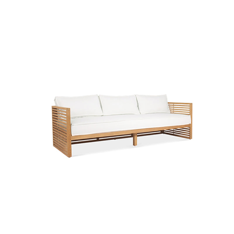 Contemporary Water Resistant Patio Sofa Solid Wood Outdoor Patio Sofa