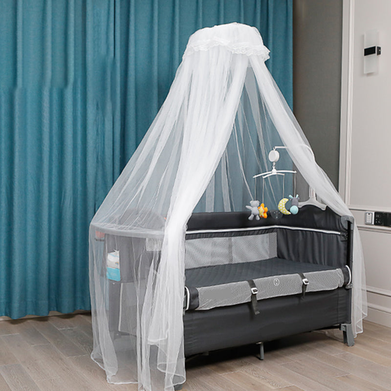 Modern Nursery Bed with Changing Table with Adjustable Height with Guardrail Baby Crib