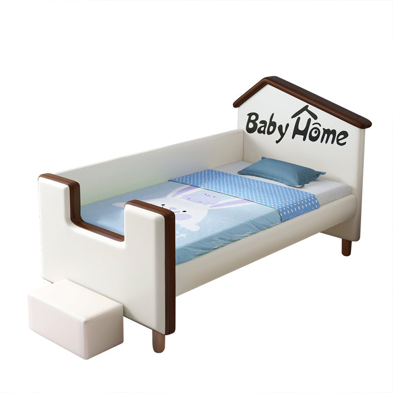 Modern Brown Pink Nursery Crib Solid Wood Nursery Crib Bed with Guardrail