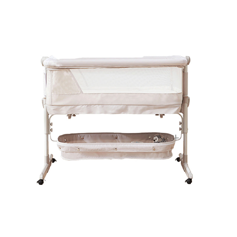 Industrial Nursery Bed Metal Under Crib Storage Baby Crib with Casters