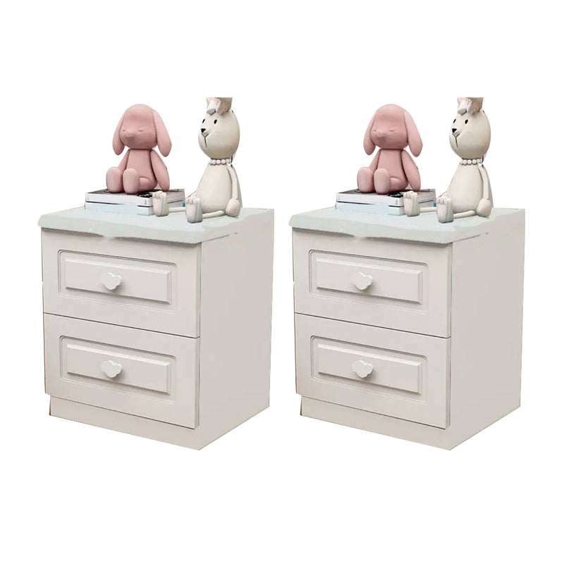 with Drawers Nightstand Kids Solid Wood Flat Top Neutral Nursery Nightstand