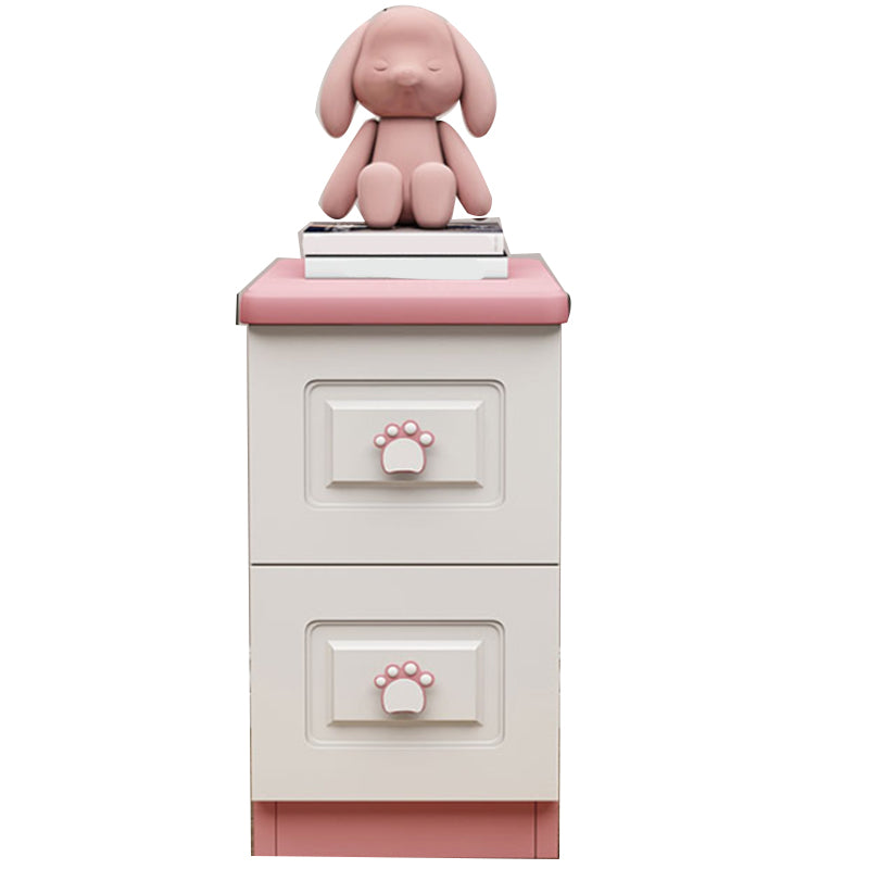 with Drawers Nightstand Kids Solid Wood Flat Top Neutral Nursery Nightstand