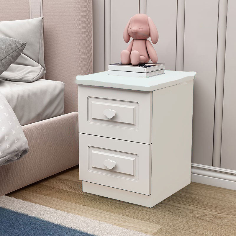 with Drawers Nightstand Kids Solid Wood Flat Top Neutral Nursery Nightstand