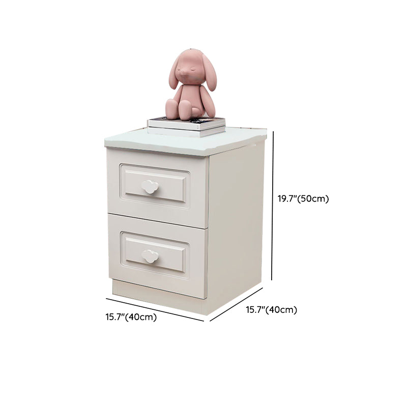 with Drawers Nightstand Kids Solid Wood Flat Top Neutral Nursery Nightstand