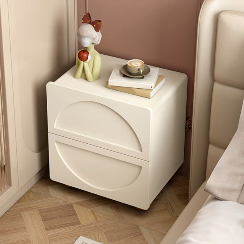 with Drawers Nursery Nightstand White Manufactured Wood Flat Top Neutral