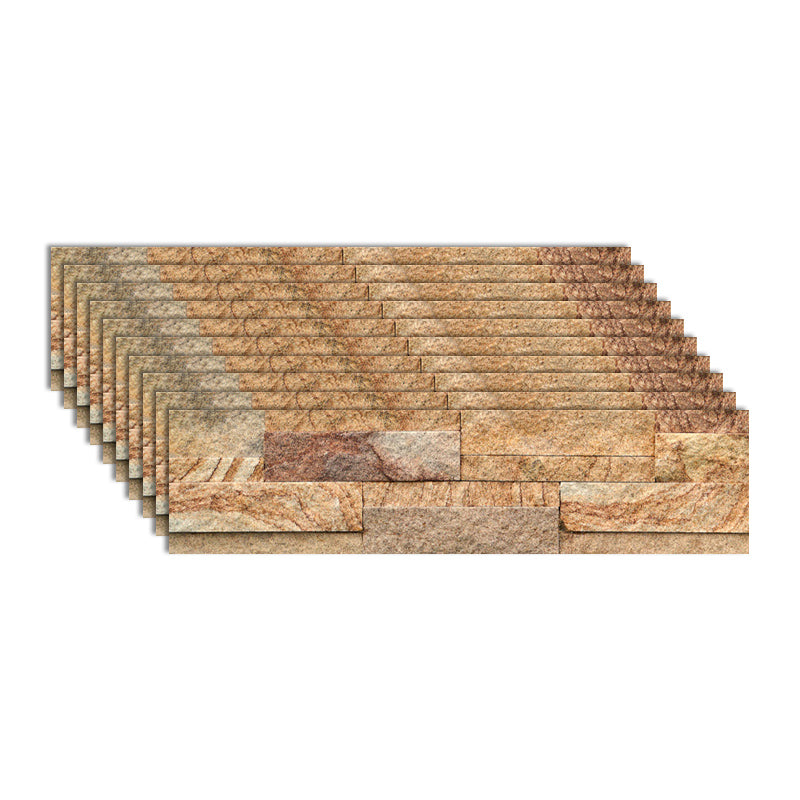 Rectangle Engineered Stone Tile Fire Resistant Stacked Stone Wall Tile