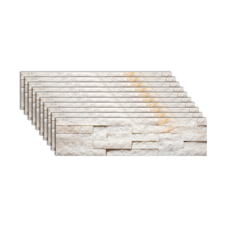 Rectangle Engineered Stone Tile Fire Resistant Stacked Stone Wall Tile