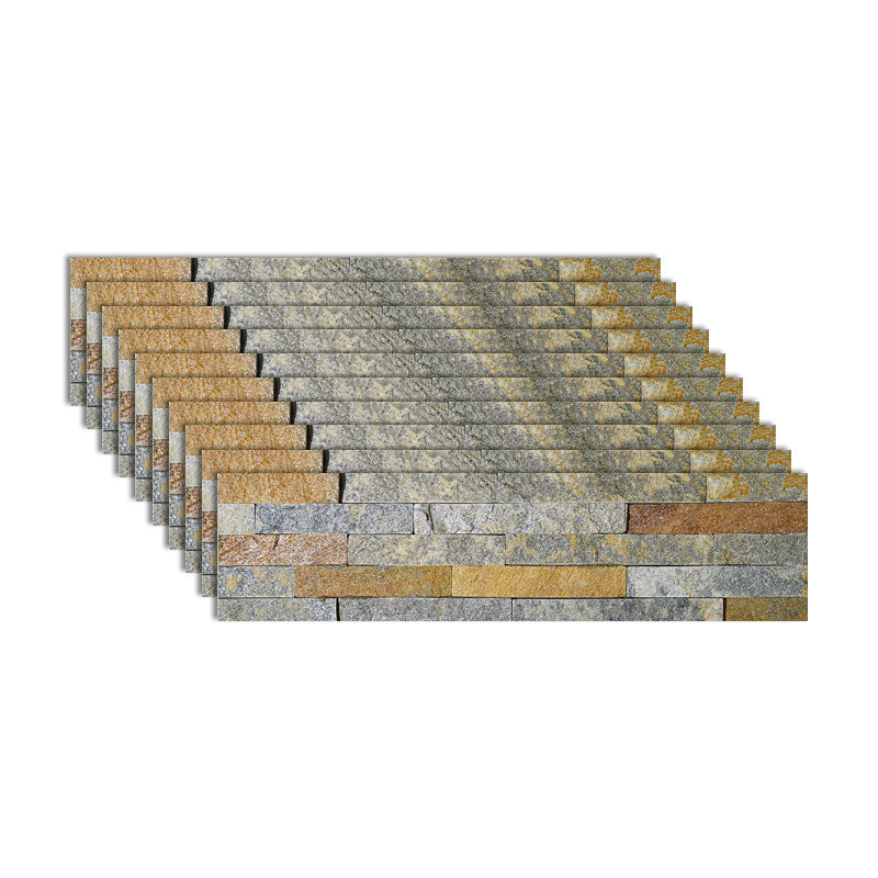 Rectangle Engineered Stone Tile Fire Resistant Stacked Stone Wall Tile