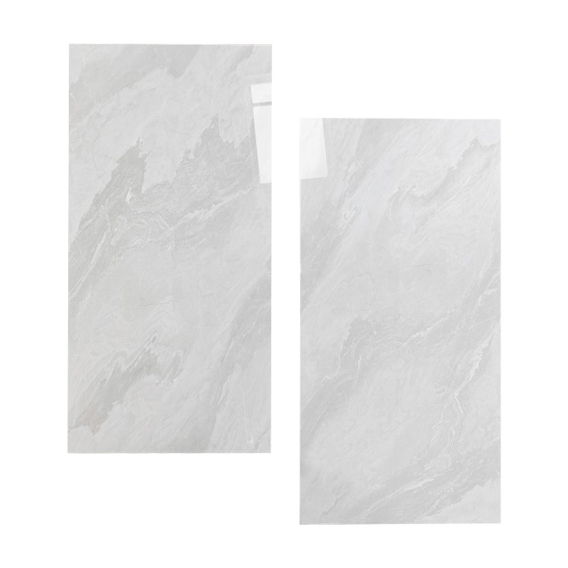 Marbling Floor Tile Straight Edge Polished Rectangle Singular Tile