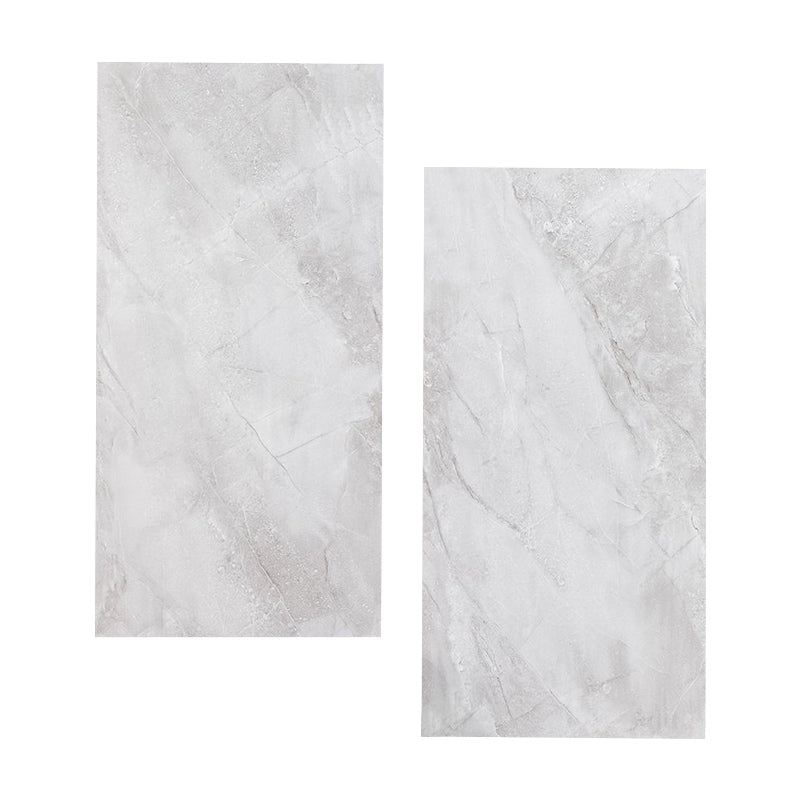 Marbling Floor Tile Straight Edge Polished Rectangle Singular Tile