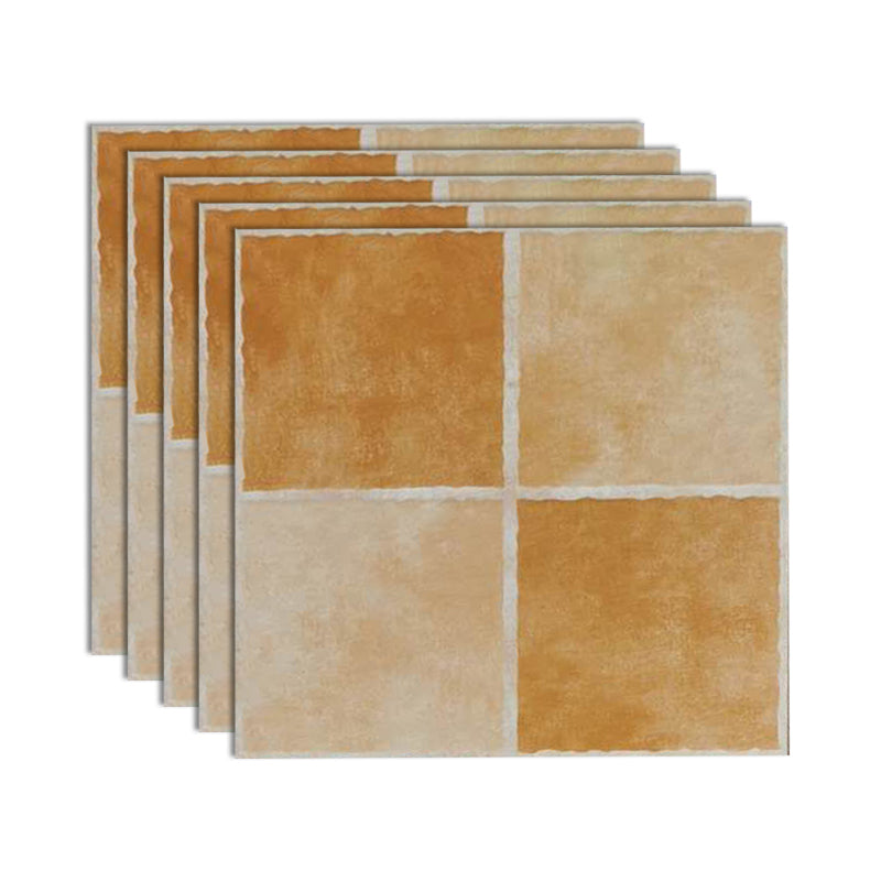 Traditional Style Floor Tile Straight Edge Square Singular Tile