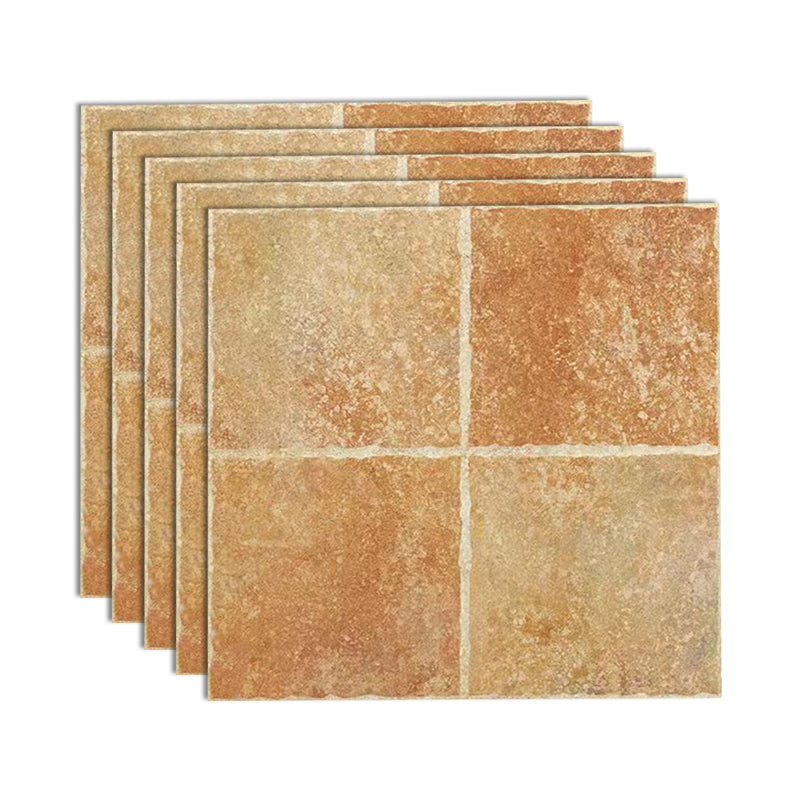 Traditional Style Floor Tile Straight Edge Square Singular Tile