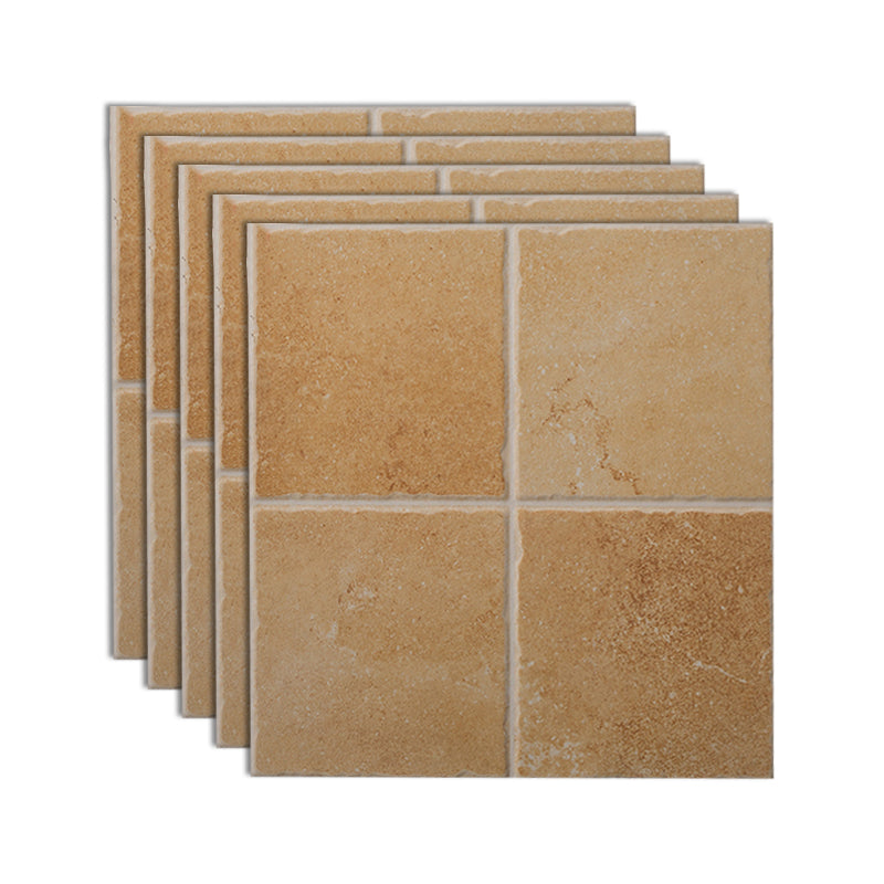 Traditional Style Floor Tile Straight Edge Square Singular Tile