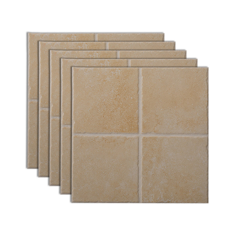 Traditional Style Floor Tile Straight Edge Square Singular Tile