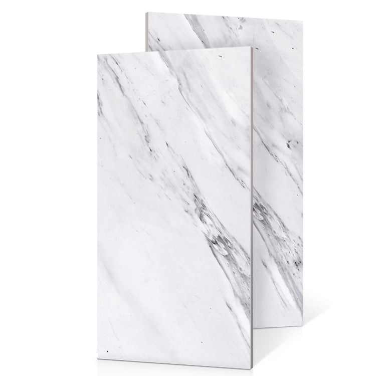 Rectangle Floor Tile Straight Edge Polished Marbling Singular Tile