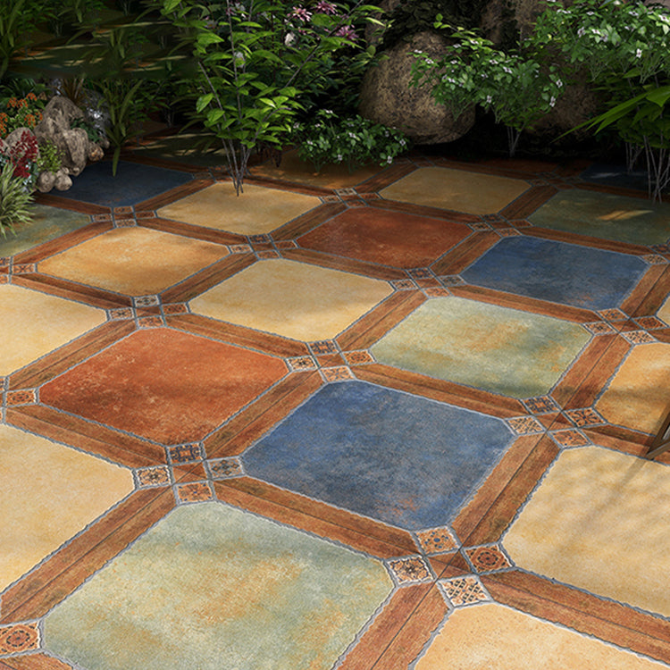 Square Mixed Material Singular Tile 24" x 24" for Outdoor Floor