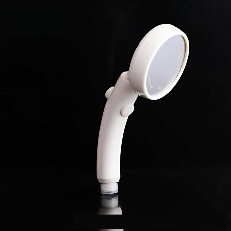 Plastic Handheld Shower Head White Standard Spray Round Wall Mount Swivel Shower Head