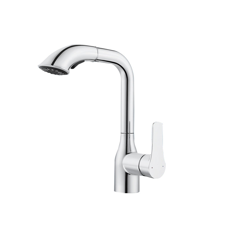 Contemporary Vessel Sink Faucet Lever Handle Low Arc Bathroom Vessel Faucet